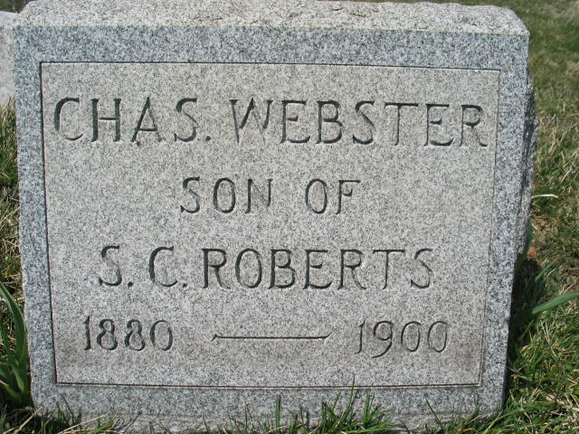 Chas Webster Roberts tombstone
